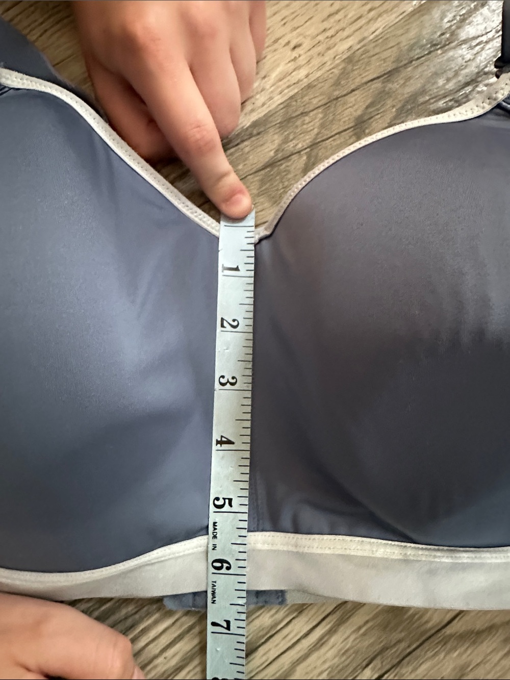 Wacoal contour underwire convertible Sports Bra blue with gray Trim size 40DD - Picture 12 of 14